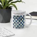 Nimzo-Indian Defense Chess Mug - ceramic chess opening mug