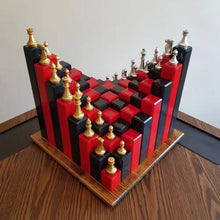 Load image into Gallery viewer, Oblivion-3d-chess-set-black-and-red-buy-online
