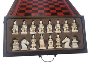 Terracotta Warriors Wooden Chessboard - Chess4pro